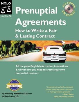 Paperback Prenuptial Agreements: How to Write a Fair and Lasting Contract [With CDROM] Book