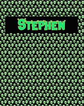 Paperback 120 Page Handwriting Practice Book with Green Alien Cover Stephen: Primary Grades Handwriting Book