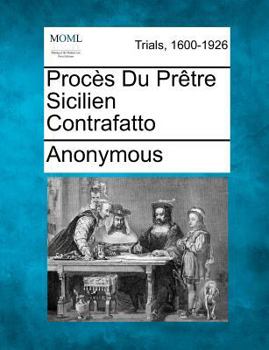 Paperback Proces Du Pretre Sicilien Contrafatto Book