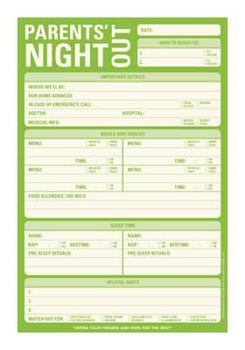 Notebook Parents' Night Out: Pad Book