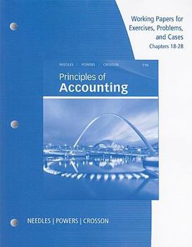 Paperback Principles of Accounting, Working Papers, Chapters 18-28 Book