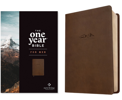 Imitation Leather NLT the One Year Bible for Men (Leatherlike, Rustic Brown Mountain) Book