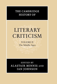 Hardcover The Cambridge History of Literary Criticism: Volume 2, the Middle Ages Book