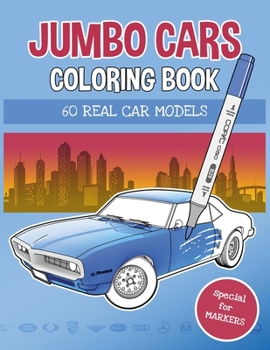 Paperback Jumbo cars coloring book: 60 real car models Book