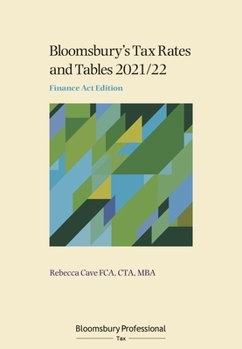 Paperback Tax Rates and Tables 2021/22: Finance ACT Edition Book