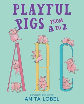 Hardcover Playful Pigs from A to Z Book