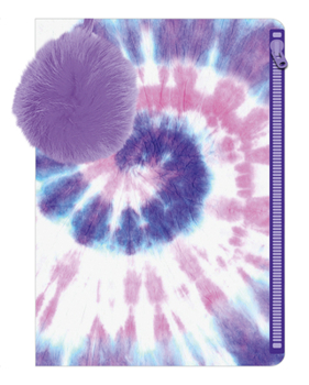 Paperback Tie Dye Pouch with Pompom Book