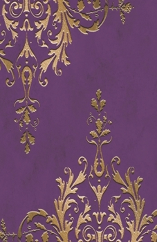 Paperback Dot Grid Journal Notebook: Old Gold Purple Damask - Bullet Planner Book - Dotted Grid - 5.5 X 8.5" 120 Pg - DIY Weekly Spread - Organizer - Habit Book