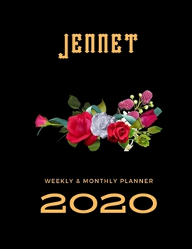 2020 Weekly & Monthly Planner: Jennet...This Beautiful Planner is for You-Reach Your Goals / Journal for Women & Teen Girls / Dreams Tracker & Goals ... Agenda Schedule Organizer / 8,5 x 11 inch