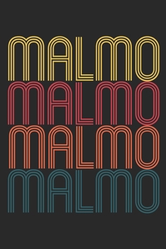 Vintage Malmo Notebook - Retro Swede Journal - Swede Gift - Sweden Diary: Medium College-Ruled Journey Diary, 110 page, Lined, 6x9 (15.2 x 22.9 cm)