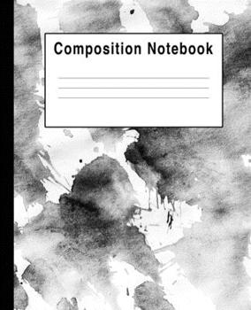 Paperback Composition Notebook: White & Black Watercolor Art Book