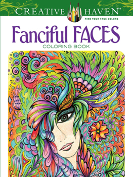 Paperback Creative Haven Fanciful Faces Coloring Book