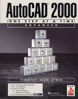 Paperback AutoCAD 2000: One Step at a Time-Advanced [With CDROM] Book