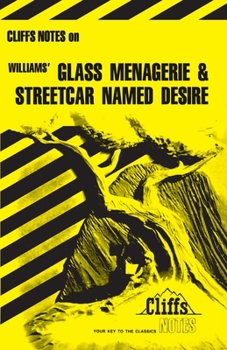 Paperback Cliffsnotes on Williams' the Glass Menagerie & a Streetcar Named Desire Book