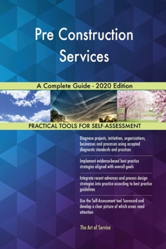 Paperback Pre Construction Services A Complete Guide - 2020 Edition Book