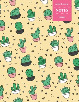 Paperback Cornell System Notes 110 Pages: Cactus Notebook for Professionals and Students, Teachers and Writers - Succulent Llama Pattern Book