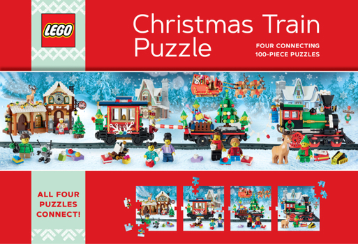 Misc. Lego Christmas Train Puzzle: Four Connecting 100-Piece Puzzles Book