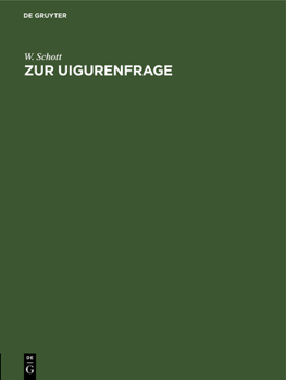 Hardcover Zur Uigurenfrage [German] Book