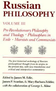 Paperback Russian Philosophy V3: Pre-Revolutionary Philosophy Theology Book