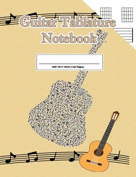 Paperback Guitar Tablature: A blank musical notebook for composing your music (140 Page Size 8.5"x11") Book