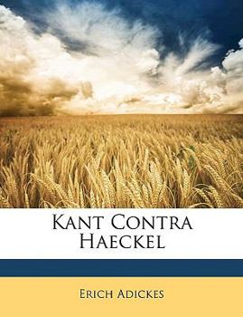 Paperback Kant Contra Haeckel [German] Book