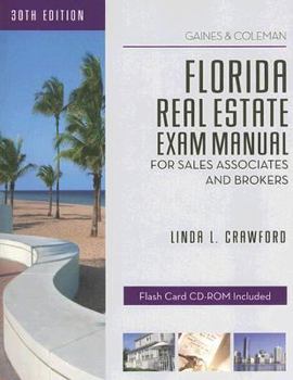 Paperback Florida Real Estate Manual: For Sales Associates & Brokers (FLORIDA REAL ESTATE EXAM MANUAL) Book
