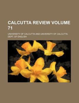 Paperback Calcutta review Volume 71 Book