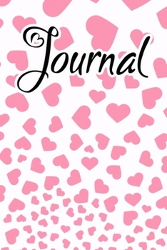 Paperback Journal: Journal for women to write in Pink Falling Hearts Book