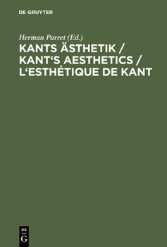Hardcover Kants Ästhetik / Kant's Aesthetics / L'esthétique de Kant [German] Book