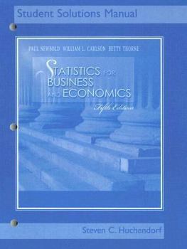 Paperback Statistics for Business and Economics: Student Solutions Manual Book