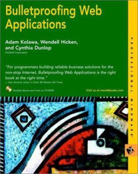 Paperback Bulletproofing Web Applications [With CDROM] Book