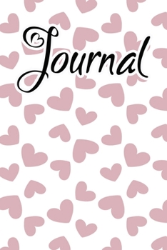 Paperback Journal: Journal for women to write in Pink Faliing Hearts Book