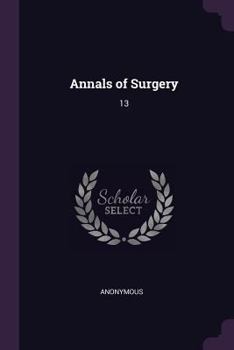 Paperback Annals of Surgery: 13 Book