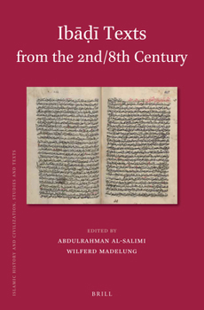 Hardcover Ibāḍī Texts from the 2nd/8th Century [Arabic] Book