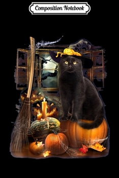 Composition Notebook: Black Cat Beauty Witch Pumpkin Happy Halloween Journal/Notebook Blank Lined Ruled 6x9 100 Pages