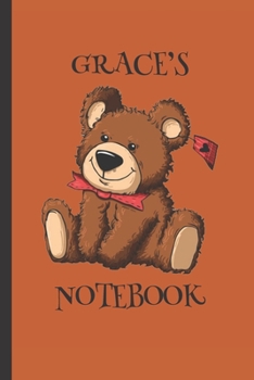 Paperback Grace's Notebook: Girls Gifts: Cute Cuddly Teddy Journal Book