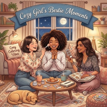 Cozy Girl’s Bestie Moments: Fun Bold Line Nostalgic Eras Adult Comfy Coloring Book | Timeless Vintage Aesthetic Hygge Moments & Cute Calming Lifestyle Scenes | Anxiety Relief, Mindfulness Activities &