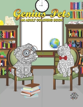 Paperback Genius Pets: Adult Coloring Book