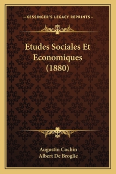 Paperback Etudes Sociales Et Economiques (1880) [French] Book