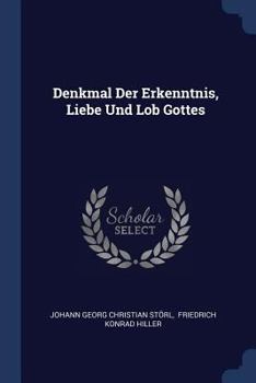Paperback Denkmal Der Erkenntnis, Liebe Und Lob Gottes Book