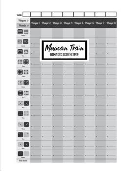 Paperback Dominoes Scorekeeper: Mexican Train, Chicken Foot Game Score Sheets Notepad Book