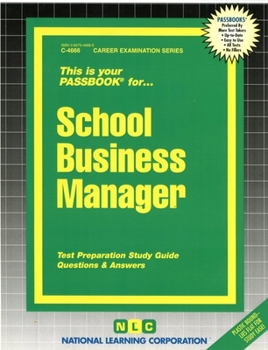 Spiral-bound School Business Manager: Passbooks Study Guide Book