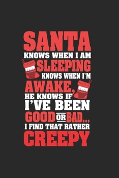 Paperback Notebook: Anti Christmas Santa Ugly Christmas Gift 120 Pages, 6X9 Inches, Dot Grid Book