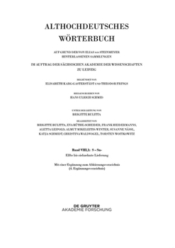 Paperback Band Viii,1: -Scaffa-Scuz. 11.-17. Lieferung [German] Book