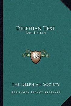 Paperback Delphian Text: Part Fifteen, Book