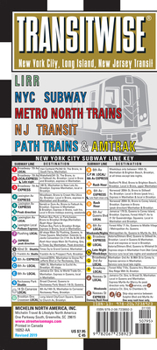 Map Transitwise New York, New Jersey Metro Transit Map: Lirr NYC Subway Metro North Trains NJ Transit Path Trains & Amtrak Book