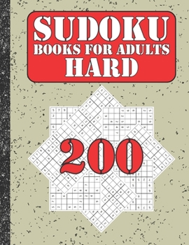 Sudoku books for adults hard: 200 Sudokus from hard with solutions for adults Gifts 4th of July Patriotic day