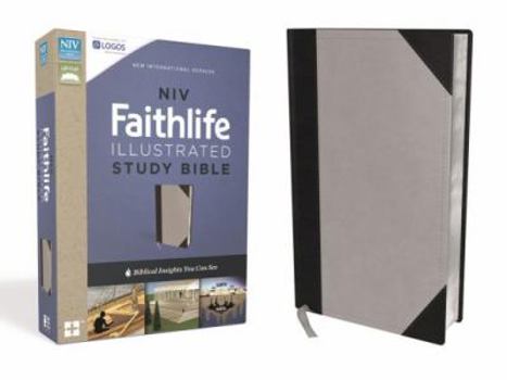 Imitation Leather NIV, Faithlife Illustrated Study Bible, Imitation Leather, Gray/Black: Biblical Insights You Can See Book