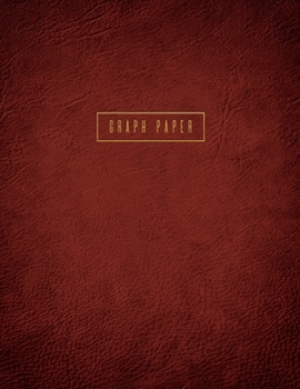 Graph Paper: Executive Style Composition Notebook - Red Brown Leather Style, Softcover | 8.5 x 11 - 100 pages (Office Essentials)
