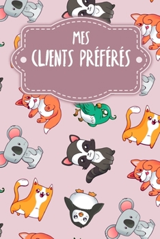 Mes clients préférés: Carnet à compléter pour l'enregistrement des conversations avec les (nouveaux) clients - Motif: Le règne animal rose